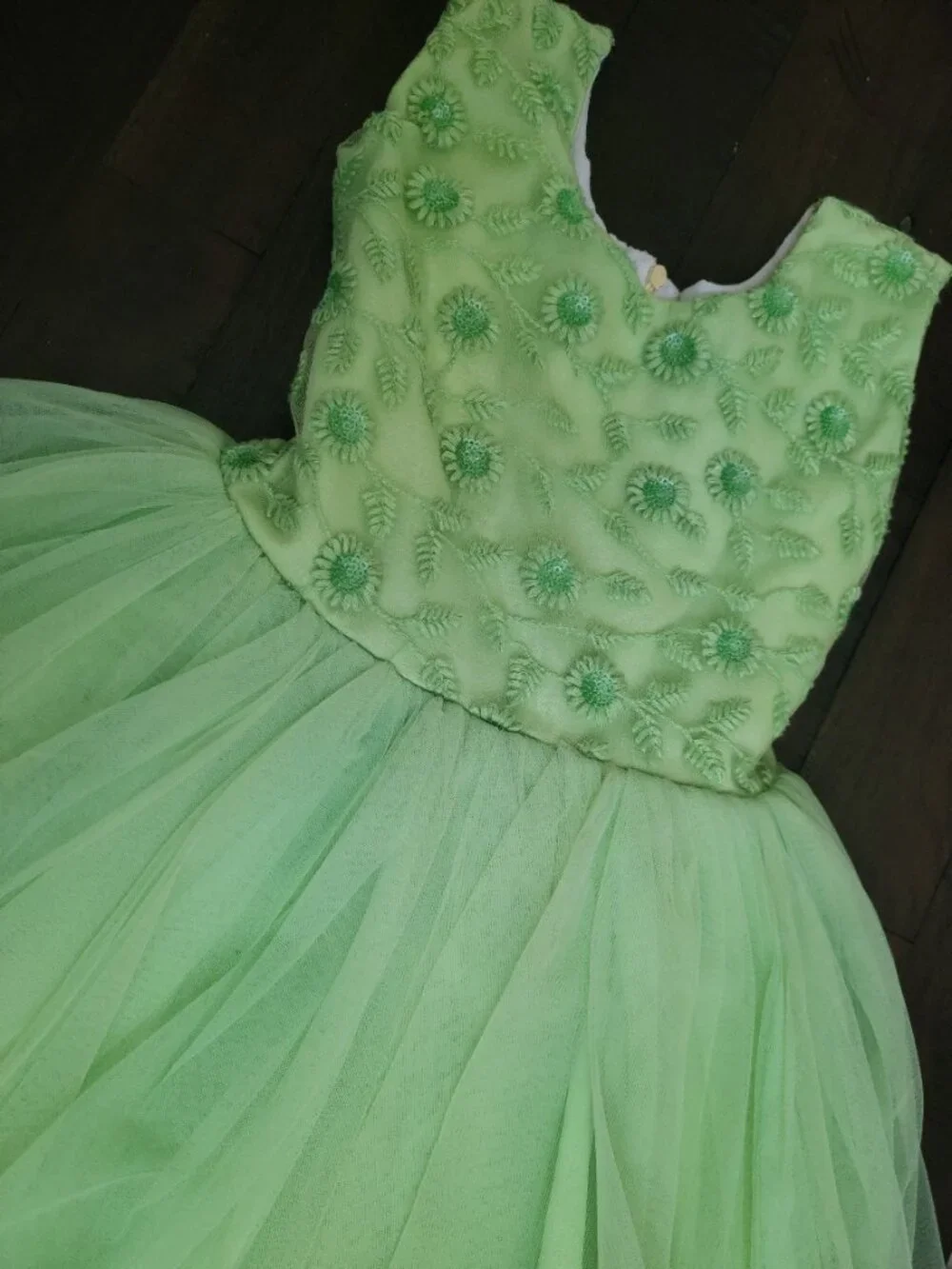Girls Green Special Occasion Dress